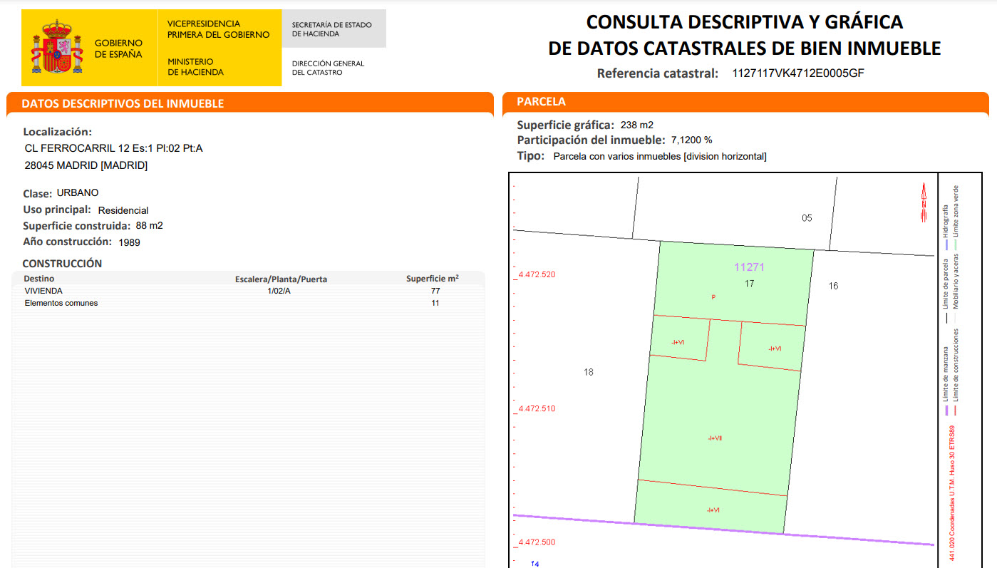 cómo extraer catastro de una vivienda